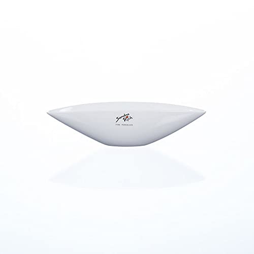 Sandra Rich Porzellan Teller, Schale ELONGATE oval L. 22cm weiß länglich von Sandra Rich