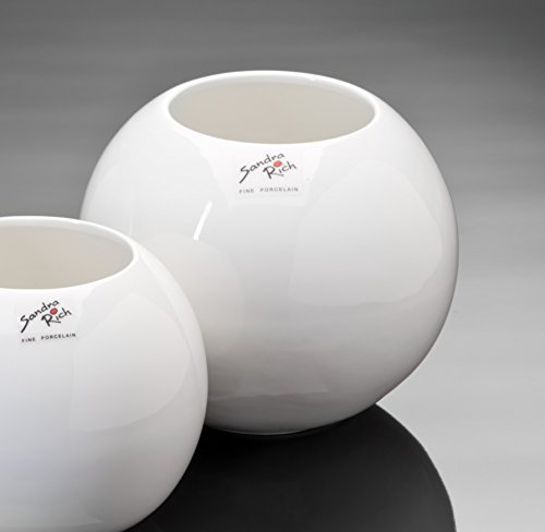 Sandra Rich Porzellanvase Globe weiß rund 13 cm hoch Ø 15 cm Sandra Rich Porzellanvase Globe weiß rund 13 cm hoch Ø 15 cm von Sandra Rich