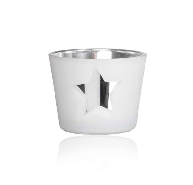 Sandra Rich Teelichthalter SANDRA RICH, GLAS-TEELICHT "STAR" STERN, verspiegelt ca 4,5cm. von Sandra Rich