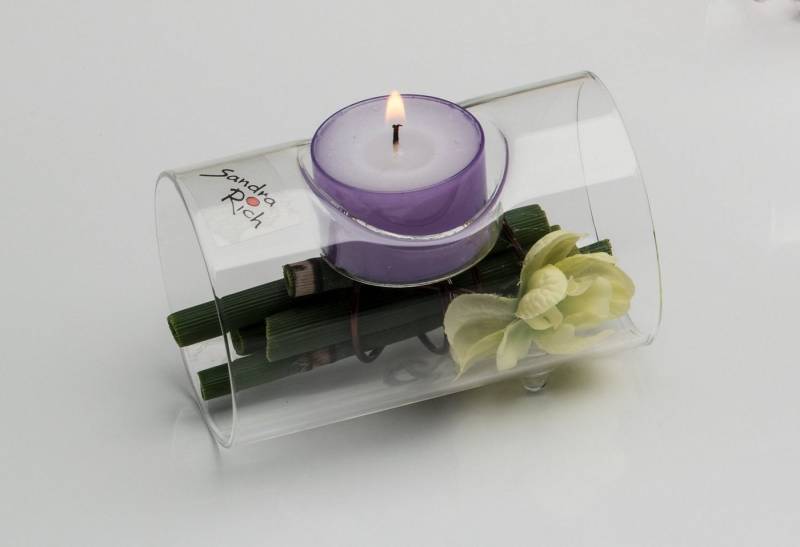 Sandra Rich Kerzenhalter Teelichthalter Candle Mood klar rund von Sandra Rich von Sandra Rich