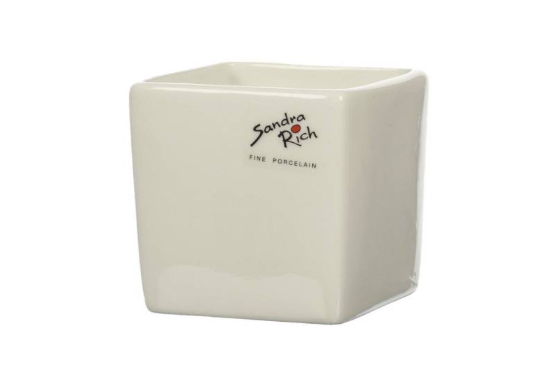 Sandra Rich Übertopf SANDRA RICH, Porzellan-Übertopf CUBE "Porcelain cube 6cm" von Sandra Rich