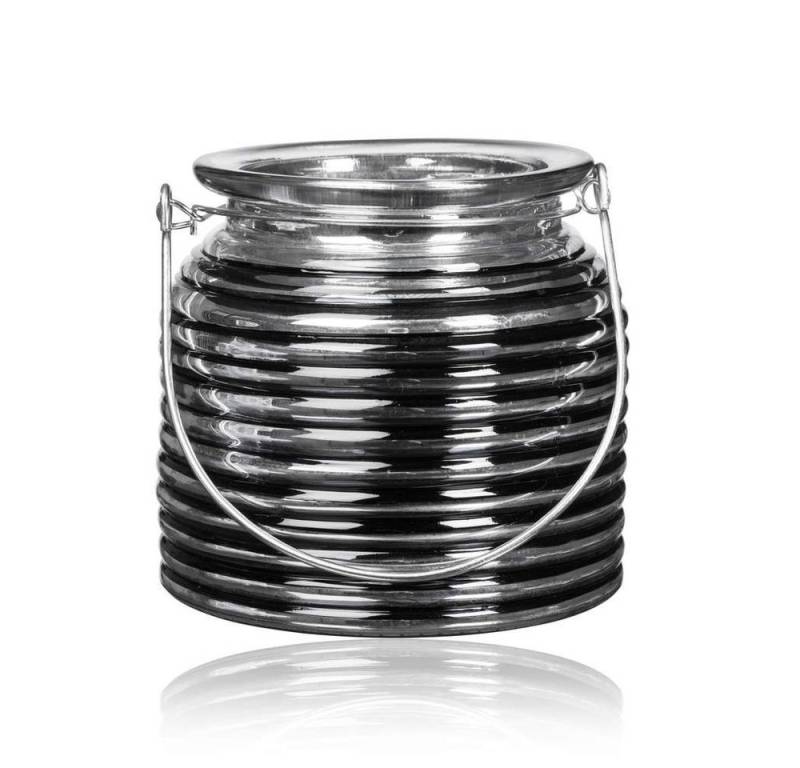 Sandra Rich Windlicht SANDRA RICH, GLASLATERNE BLACK RELIEF Silber SCHWARZ 10,5cm. Sandra Rich Windlicht SANDRA RICH, GLASLATERNE BLACK RELIEF Silber SCHWARZ 10,5cm. von Sandra Rich