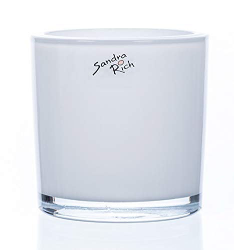 Windlicht Kerzenglas Blumenübertopf Glas "Spring Emotion HEAVY" 10 cm weiß von Sandra Rich