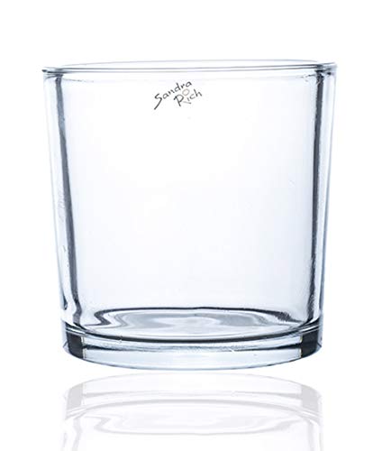 Glasvase HEAVY Windlicht Kerzenglas Vase Glas Tischvase Zylinder, 14 cm von Sandra Rich