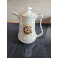 Lüster Perlmut Kaffeekanne Nymphen Graf Von Henneberg Porzellan von SandraKunterbunt