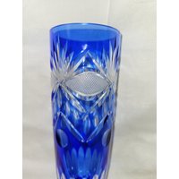 Vase Kristall Blau Handgeschliffen Vase Kristall Blau Handgeschliffen von SandraKunterbunt