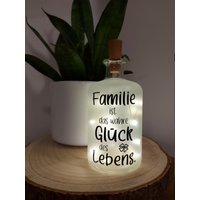 Flaschenlicht Familie Ist Das Wahre Glück Des Lebens - Geschenkidee Bottlelight Flaschenlicht Familie Ist Das Wahre Glück Des Lebens - Geschenkidee Bottlelight von SandraSBastelstube