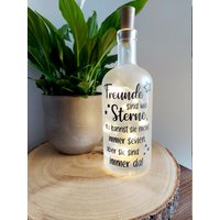 Flaschenlicht Freunde Sind Wie Sterne - Bottlelight Geschenk Geschenkidee Für von SandraSBastelstube