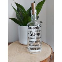 Flaschenlicht - Freunde Sind Wie Sterne Dekoflasche Leuchtflasche Bottlelight Lichterkette Geschenk Flaschenlicht - Freunde Sind Wie Sterne Dekoflasche Leuchtflasche Bottlelight Lichterkette Geschenk von SandraSBastelstube
