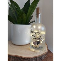 Flaschenlicht - Hochzeit Dekoflasche Leuchtflasche Bottlelight Lichterkette Geschenk Hochzeitsgeschenk von SandraSBastelstube