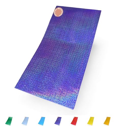 Sandras-Bastelladen - Holo Glimmer - Kerzen Verzierwachsplatte - 200 x 100 x 0,5mm Blau von Sandras-Bastelladen