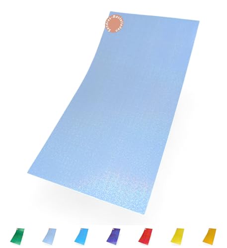 Sandras-Bastelladen - Holo Glimmer - Kerzen Verzierwachsplatte - 200 x 100 x 0,5mm Eisblau von Sandras-Bastelladen