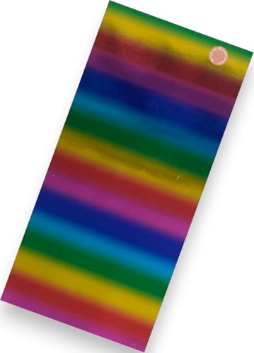 Sandras-Bastelladen - Regenbogen - Kerzen Verzierwachsplatten - 200 x 100 x 0,5mm Metallic von Sandras-Bastelladen