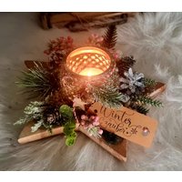 Weihnachten Advent Winter Gesteck Mit Stern Tablett Mit Windlicht Weihnachten Advent Winter Gesteck Mit Stern Tablett Mit Windlicht von Sandras4SeasonDeko