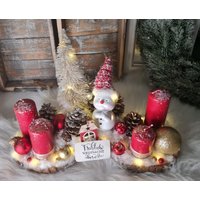 Weihnachten Schneemann Advent Adventskranz Silber Weiss Mit Led Weihnachten Schneemann Advent Adventskranz Silber Weiss Mit Led von Sandras4SeasonDeko