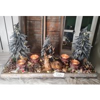 xxl Rustikal Weihnachten Hirsch Bäume Shabbychic Advent Adventskranz Led xxl Rustikal Weihnachten Hirsch Bäume Shabbychic Advent Adventskranz Led von Sandras4SeasonDeko