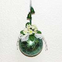Deko-Kugel/Hängende Kugel Mit Blüten Blumen-Hänger Glöckchen von SandrasKreativStube