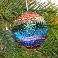 Pailletten Christbaumkugel Regenbogen/Weihnachtskugel Aus Glitzerkugel Bunt von SandrasKreativStube