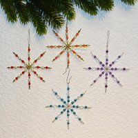 Perlensterne, Weihnachtssterne, Drahtsterne Weihnachten/Christbaumschmuck Sterne von SandrasKreativStube