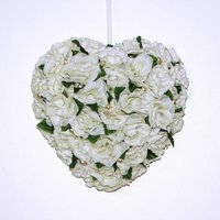 Rosenherz Aus Seidenblumen/Herz-Kranz Haltbare Rosen-Deko Herz Geschenk Für Muttertag von SandrasKreativStube