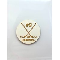 Hockey Magnet | Personalisierter Hockeyspieler Geschenk Für Sportteams von SanduskyWoodcraft
