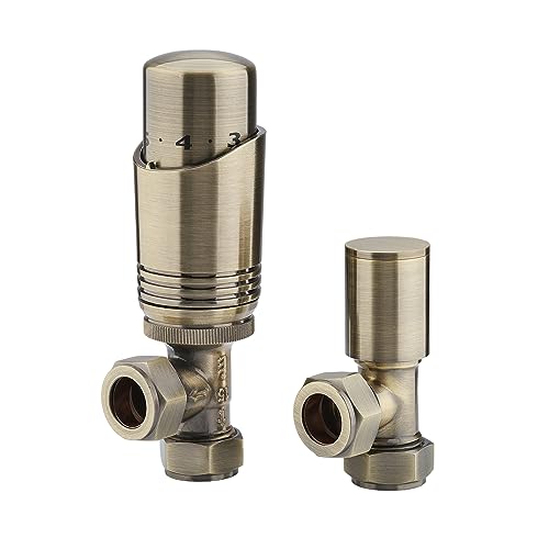 Sandy Beach Anthrazit Heizkörperventil, Messing Heizkörperthermostatventil mit Lockshield Ventil (15mm) Sandy Beach Anthrazit Heizkörperventil, Messing Heizkörperthermostatventil mit Lockshield Ventil (15mm) von Sandy Beach