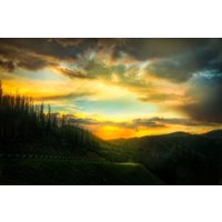 Colorado Sonnenuntergang Landschaft Wand Kunst Druck, Monarch Pass Continental Divide Foto, Große Leinwand Dekor Für Haus Oder Büro, Original von SandyDobbsPhoto