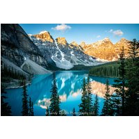 Fotografie Landschaft Leinwand Wand Kunst Druck, Moraine Lake Sonnenaufgang, Banff Nationalpark Kanada, Hergestellt in Den Usa, Fine Art Decor Haus von SandyDobbsPhoto