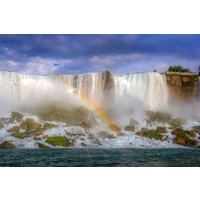 Niagara Falls Base Mit Regenbogendruck, Leinwand-Wandkunstdrucke, Wanddekoration, Ideal Für Zuhause, Wohnzimmer, Schlafzimmer, Büro Und Küche von SandyDobbsPhoto