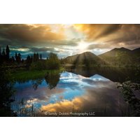 Sprague Lake Sunrise, Rocky Mountain National Park Colorado Landschaftsdruck, Leinwand-Wandkunstdrucke, Wanddekoration Für Zuhause Und Büro von SandyDobbsPhoto