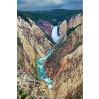 Yellowstone National Park Landschaftsdruck, Wasserfälle Fine Art Fotografie, Vertikale Leinwand Wanddekoration Für Haus Wohnzimmer, Schlafzimmer Büro von SandyDobbsPhoto