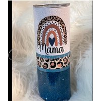 Mama Teal Geschenk Becher 20 Unzen Sublimation Kann Jeden Namen Hinzufügen von SandyStarfishNH