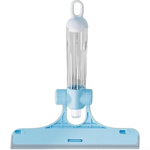 4 in 1 Fenster- und Glasabzieher Reinigungswerkzeug mit Sprüh- und Schaberfunktion für Auto, Haus und Dusche Anwendungen (blau) von Sandyseptember