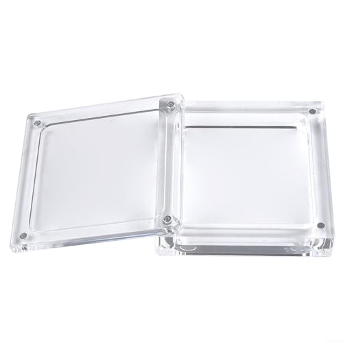 Acryl-Schmuckbox mit Halskettenhalter und Edelstein-Aufbewahrung, entworfen für sichere Organisation von Ringen, Ohrringen und Armbändern (8,5 x 8,5 cm) von Sandyseptember