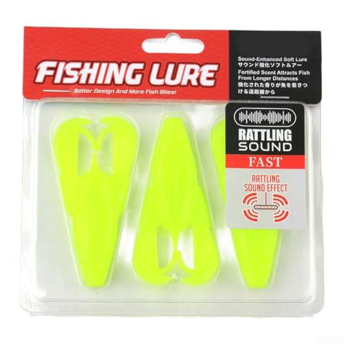 Angelköder im Frosch-Stil, 7 x 5 cm, 8 g, mit Klangperlen und Trittbeinen für Barsch und Süßwasserfische, Gelb, 3 Stück Angelköder im Frosch-Stil, 7 x 5 cm, 8 g, mit Klangperlen und Trittbeinen für Barsch und Süßwasserfische, Gelb, 3 Stück von Sandyseptember