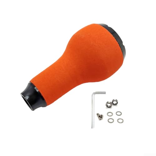 Angelrolle Griff Knauf Griff für DAIWA DIY modifizierte Spinningscasting Rollen mit EVA und Gummi Kork Material für reibungslose Bedienung und einfache Montage (1 Set orange) von Sandyseptember