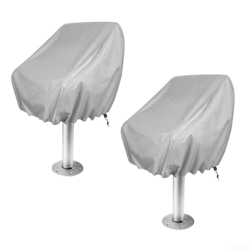 Bootssitzbezüge, 2 Stück, mit wasserdichtem und UV-beständigem 210D/420D Oxford-Gewebe bietet sicheren Schutz vor rauen Wetterbedingungen (Silber 420D) von Sandyseptember