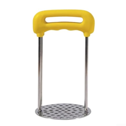 Drahtstampfer aus Edelstahl zum Stampfen von Wurzelgemüse, Avocados und Nüssen, ergonomischer Griff, rostbeständig, spülmaschinenfest, Küchenwerkzeug (Gelb) von Sandyseptember