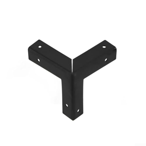 Eckenschutz mit Schrauben, elegantes Design für Holzkisten, bietet wesentlichen Schutz vor Stößen (schwarz), 10 Stück von Sandyseptember