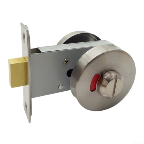 Edelstahl-WC-Türschloss mit klarer Anzeige von belegten und freien Stellen für mehr Privatsphäre und Sicherheit im Badezimmer (Silberdraht) von Sandyseptember