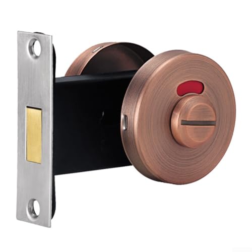 Edelstahl-WC-Türschloss mit klarer Anzeige von belegten und leeren Stellen für mehr Privatsphäre und Sicherheit im Badezimmer (rotes Kupfer) von Sandyseptember