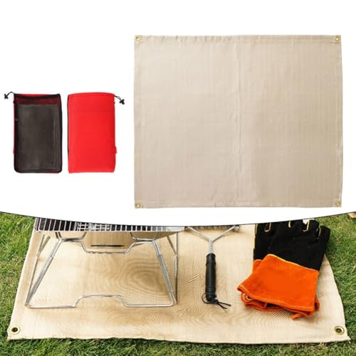 Faltbares Outdoor-Isolierpad, schwer entflammbar für sicheres Grillen, leicht zu reinigen und aufzubewahren (XS) von Sandyseptember