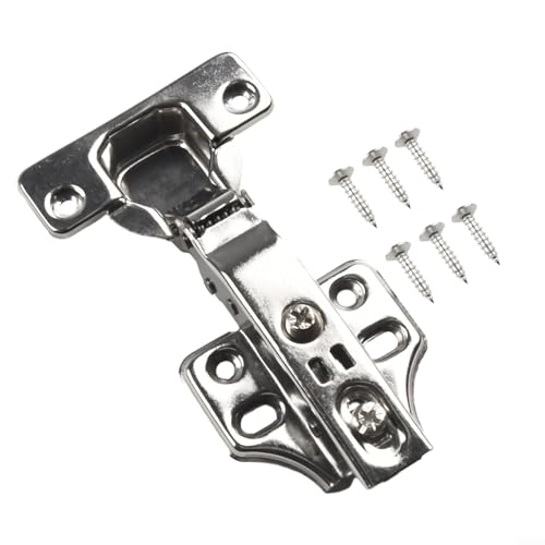 Hydraulisches Scharnier aus Edelstahl, 35 mm, mit Dämpfungspuffer für reibungslosen Betrieb und Schutz von Schranktüren (gerade) von Sandyseptember