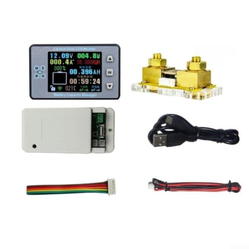 Kabelloser Coulomb Meter Batteriemonitor mit 2 4 Zoll Display für Spannung Strom Temperatur und Kapazit tsüberwachung inkl. Ferndatenübertragung über 2 4G (B) von Sandyseptember
