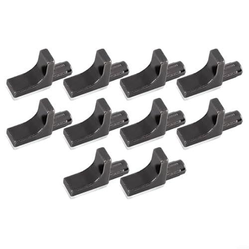 Metall-Regalstützbolzen, 10 Stück, L-förmige Halterung für stabile Regale in Möbeln, Küchenschränken, Schränken, Vitrinen und Weinschränken (schwarz) von Sandyseptember