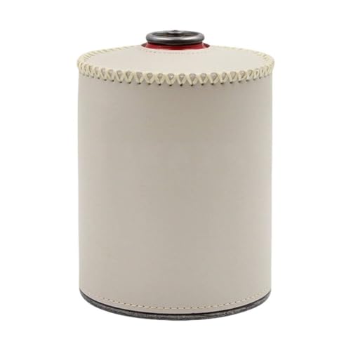 Outdoor Gaskanister Schutzhülle aus strapazierfähigem Kunstleder mit stylischem Retro-Design für sicheren Gebrauch und Schutz (lang beige 450ml) von Sandyseptember