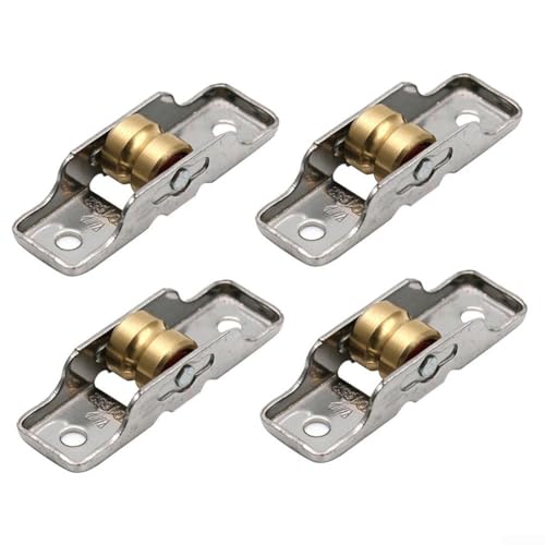 Robuste Edelstahlrollen für Schiebetüren, 4-teiliges Set für Heimwerker (16 mm Einzelschlitz) von Sandyseptember