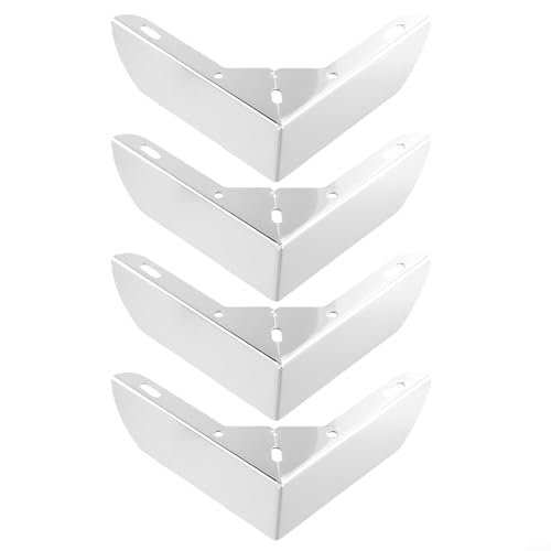 Robuste Metall-Sofa-Beine, L-förmiges Design für verbesserte Stabilität und Ästhetik, silberfarben, 4 Stück Robuste Metall-Sofa-Beine, L-förmiges Design für verbesserte Stabilität und Ästhetik, silberfarben, 4 Stück von Sandyseptember