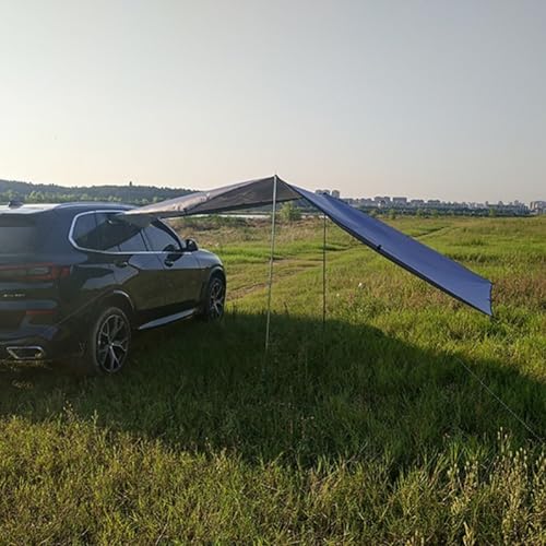 Robuste wasserdichte Auto-Seitenmarkise Dachzelt Outdoor-Unterstand mit Ripstop-Polyester und eloxierten Stangen aus Legierung für zuverlässigen Schutz bei Outdoor-Abenteuern (grau) von Sandyseptember