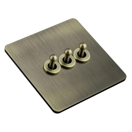 Sandyseptember 86 Typ Edelstahl Wandschalter mit feuerfesten Materialien und Messinghebel für dauerhaften Einsatz in Wohn- und Gewerbebeleuchtungssteuerung (3) von Sandyseptember